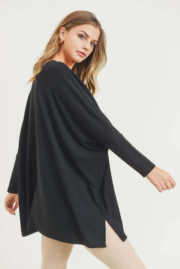 Oversized Dolman Sleeve Tunic Top