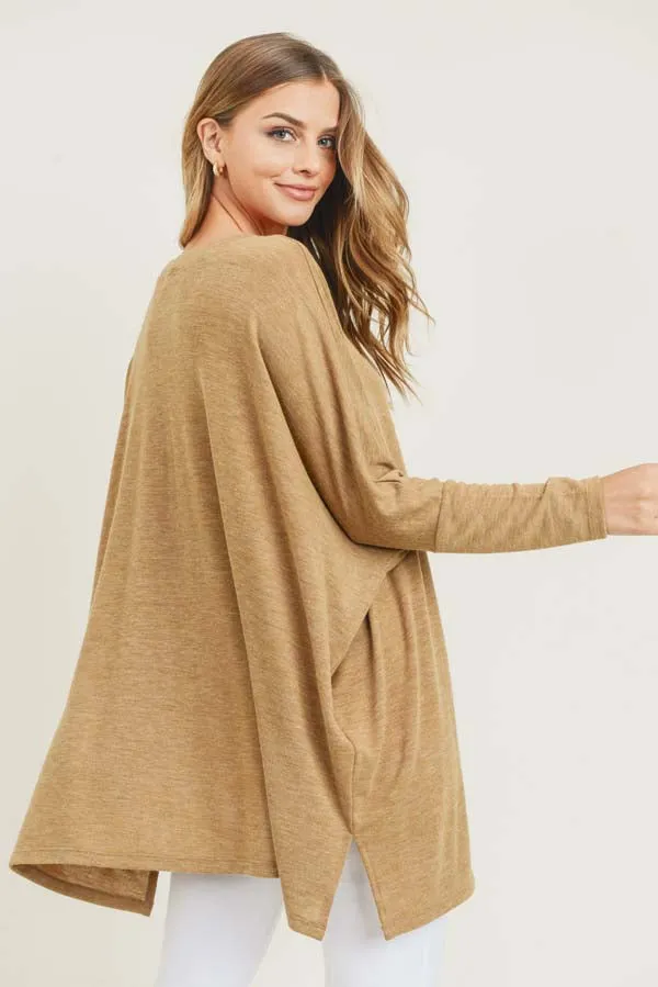 Oversized Dolman Sleeve Tunic Top