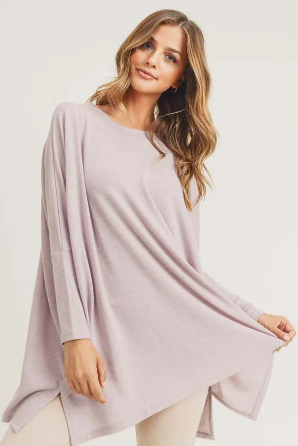 Oversized Dolman Sleeve Tunic Top