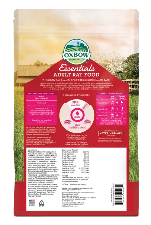 Oxbow Essentials - Adult Rat Food