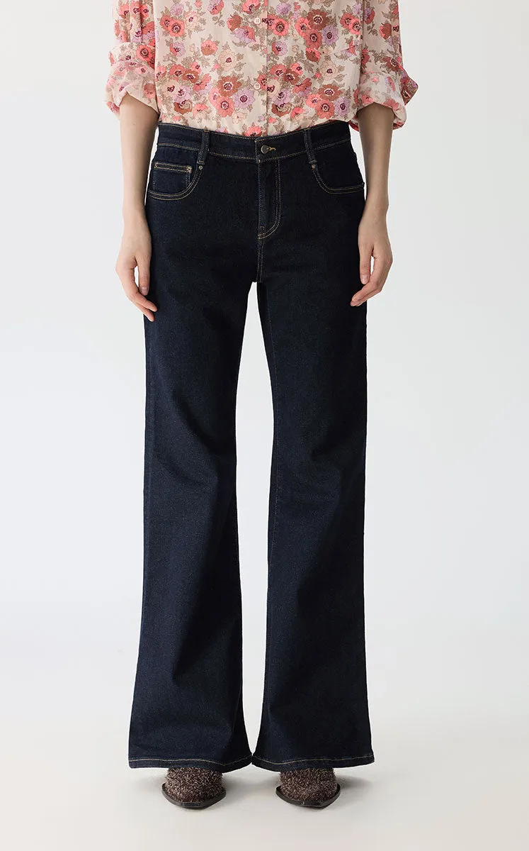 Pants / JNBY Flared Cuffed Denim Pants