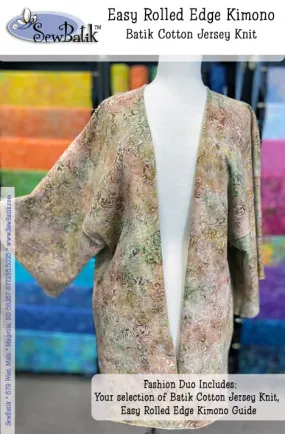 Pattern: Easy Rolled Edge Kimono - Jersey Knit (PDF DOWNLOAD)