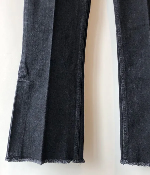 PHEENY/VINTAGE DENIM FLARED PANTS(BLACK)(1)