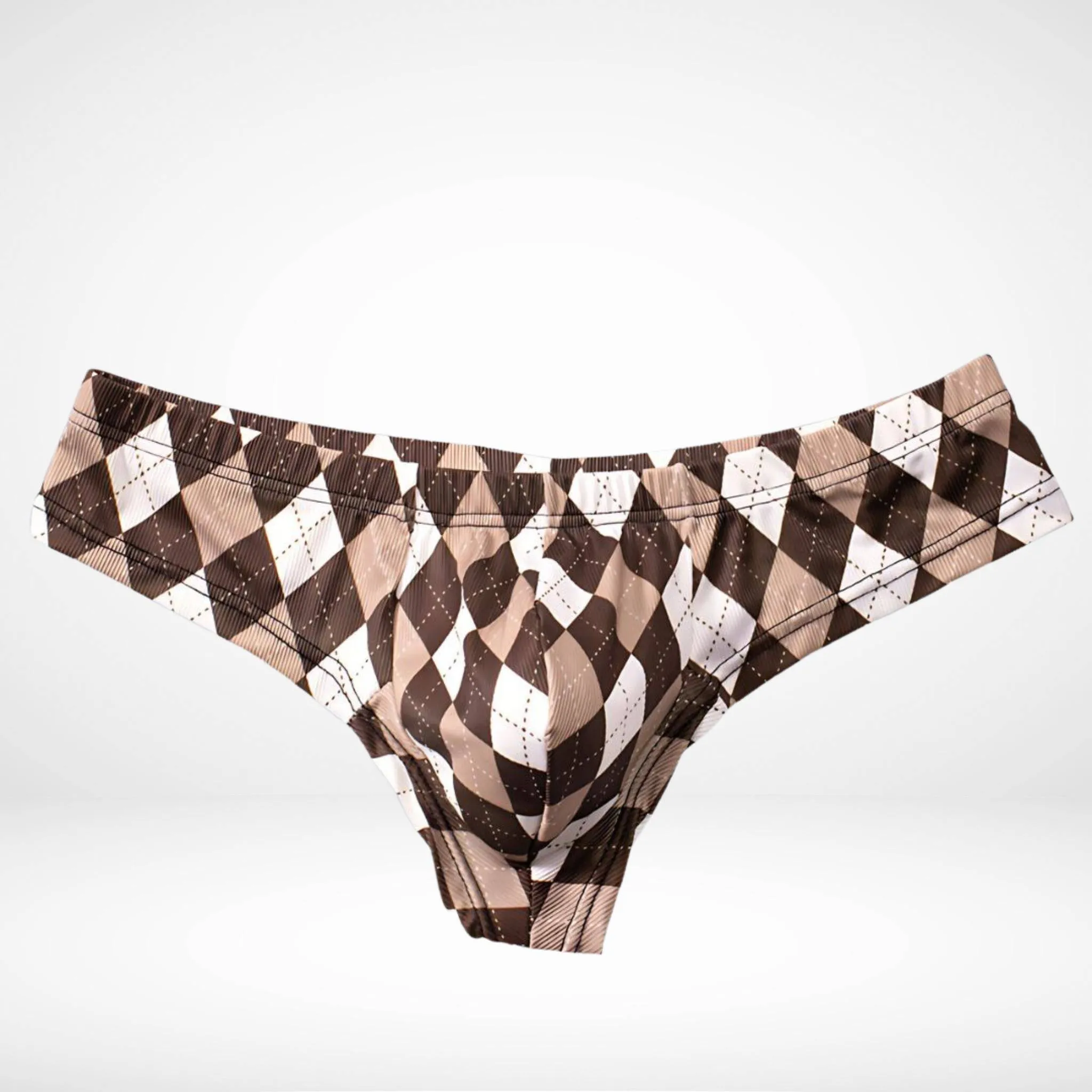 Plaid Brief Front Thong Underwear