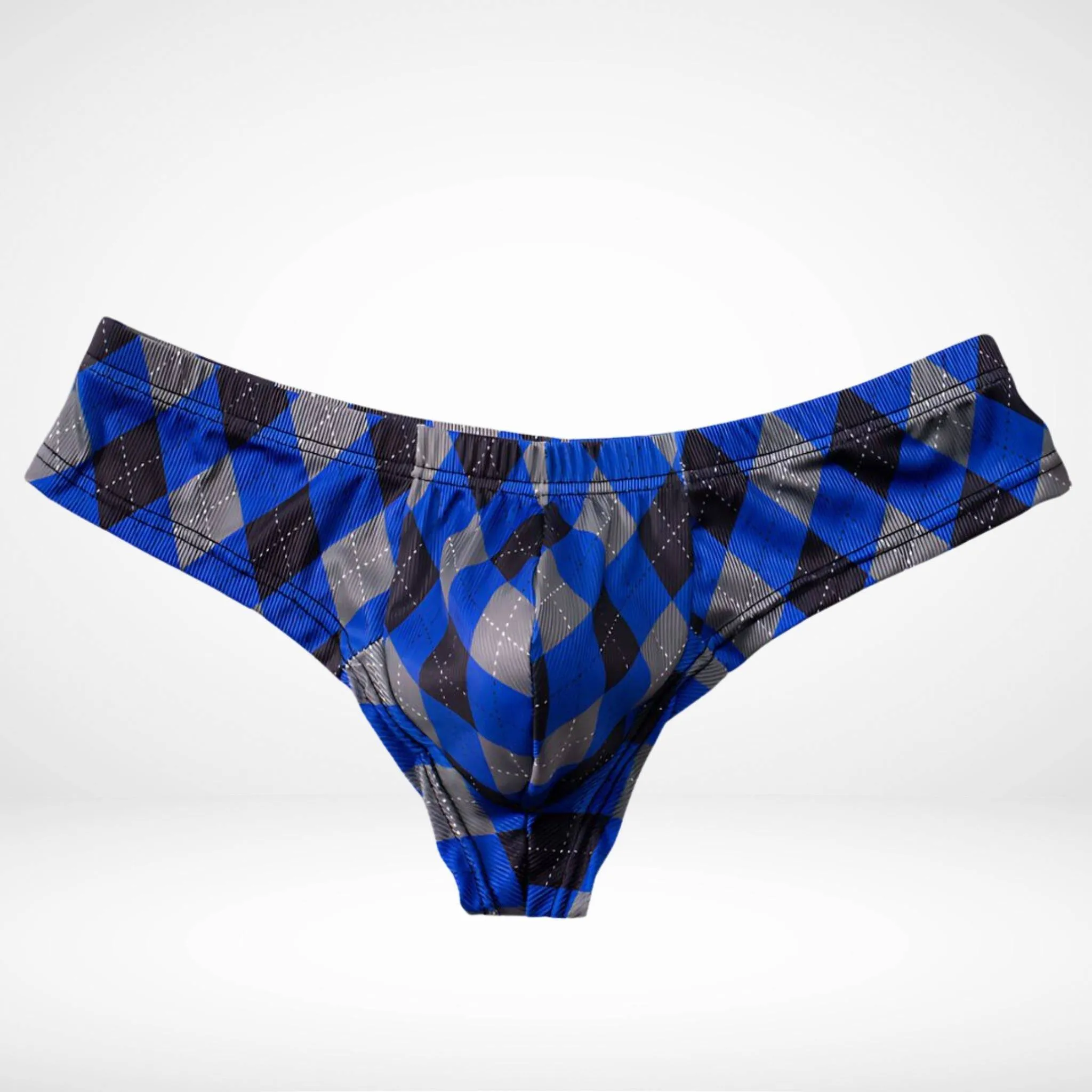 Plaid Brief Front Thong Underwear