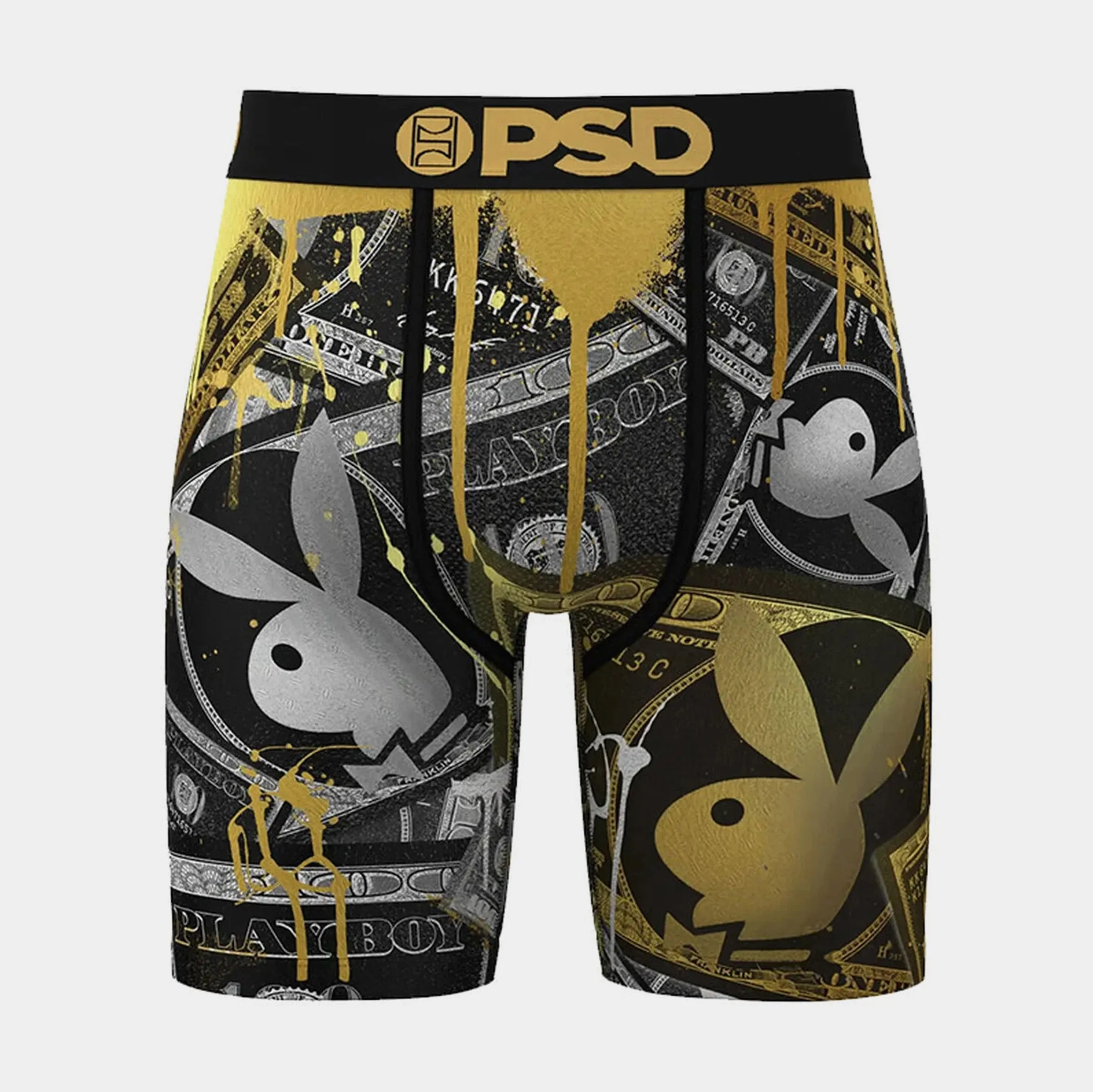 Playboy Money Mens Boxers (Black/Gold)