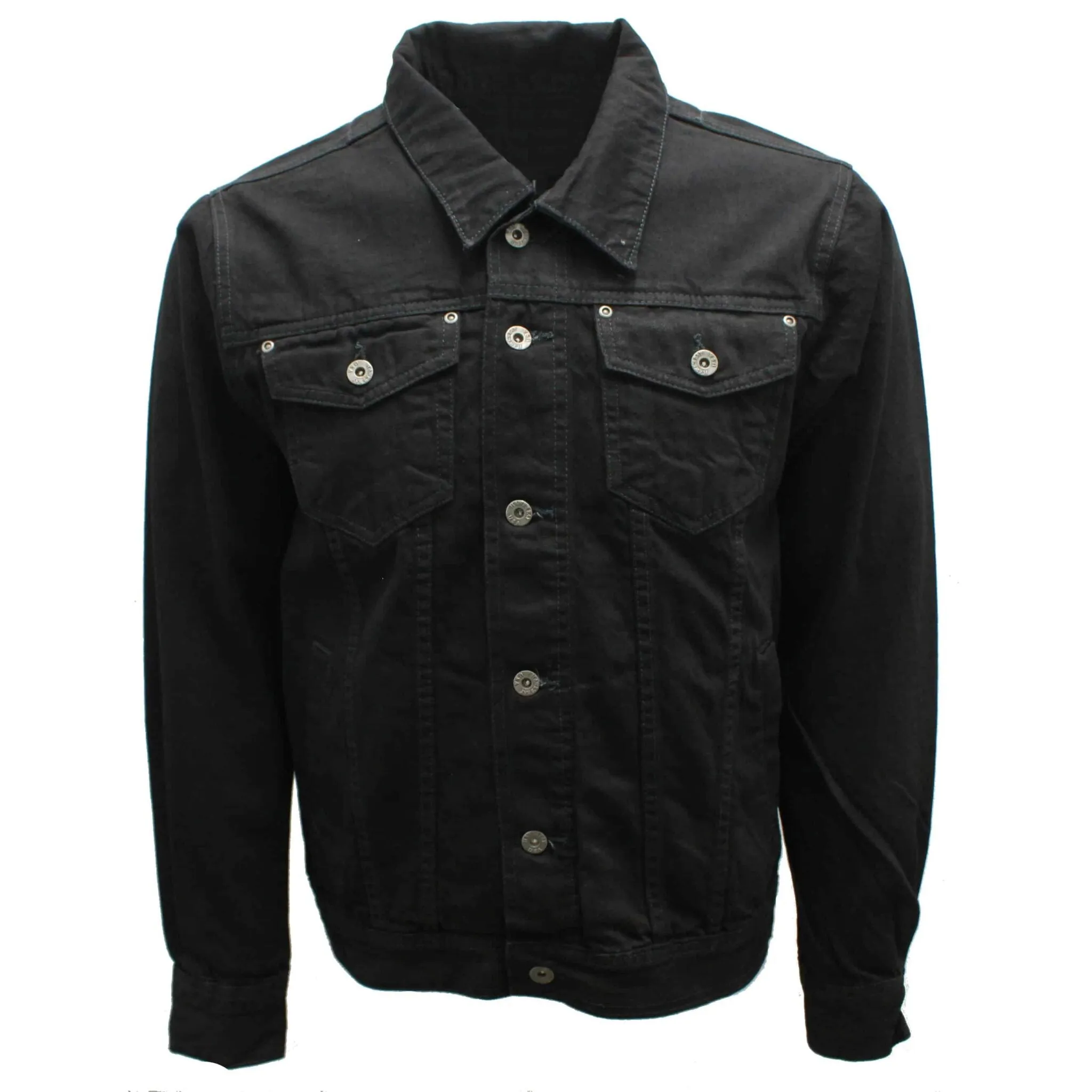 Premium Black Denim Trucker Jacket