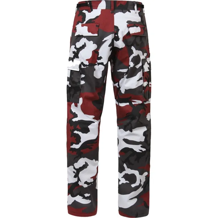 Red Camouflage - Military BDU Pants - Polyester Cotton