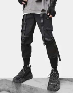 Ribbon cargo pants