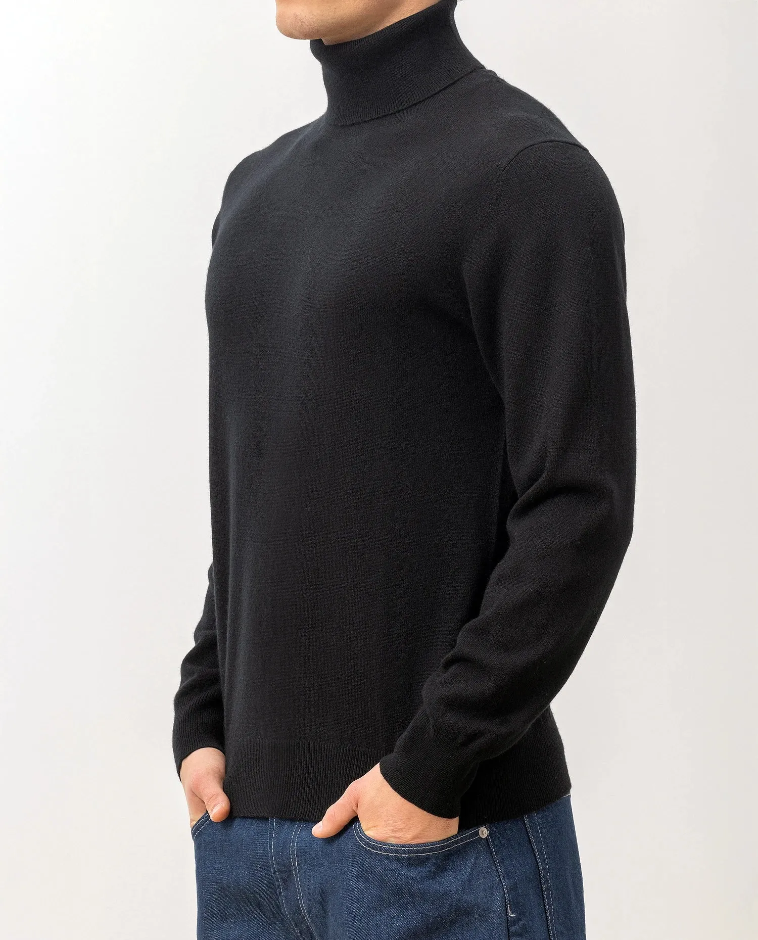 Rollkragen Pullover aus Cashmere in Schwarz