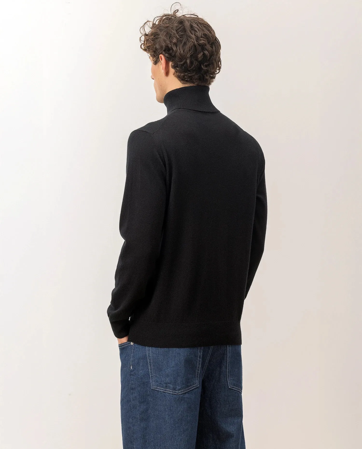 Rollkragen Pullover aus Cashmere in Schwarz