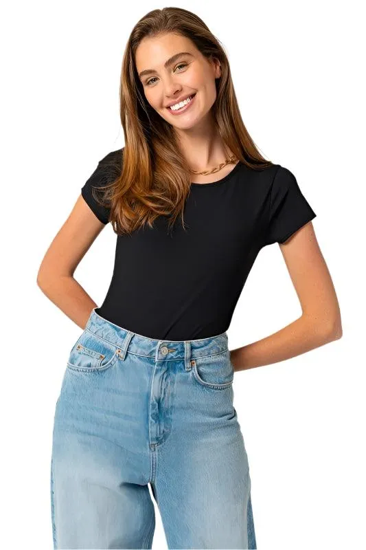 Round Neck Short Sleeve Bodysuit