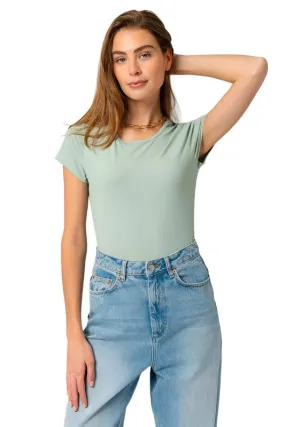 Round Neck Short Sleeve Bodysuit