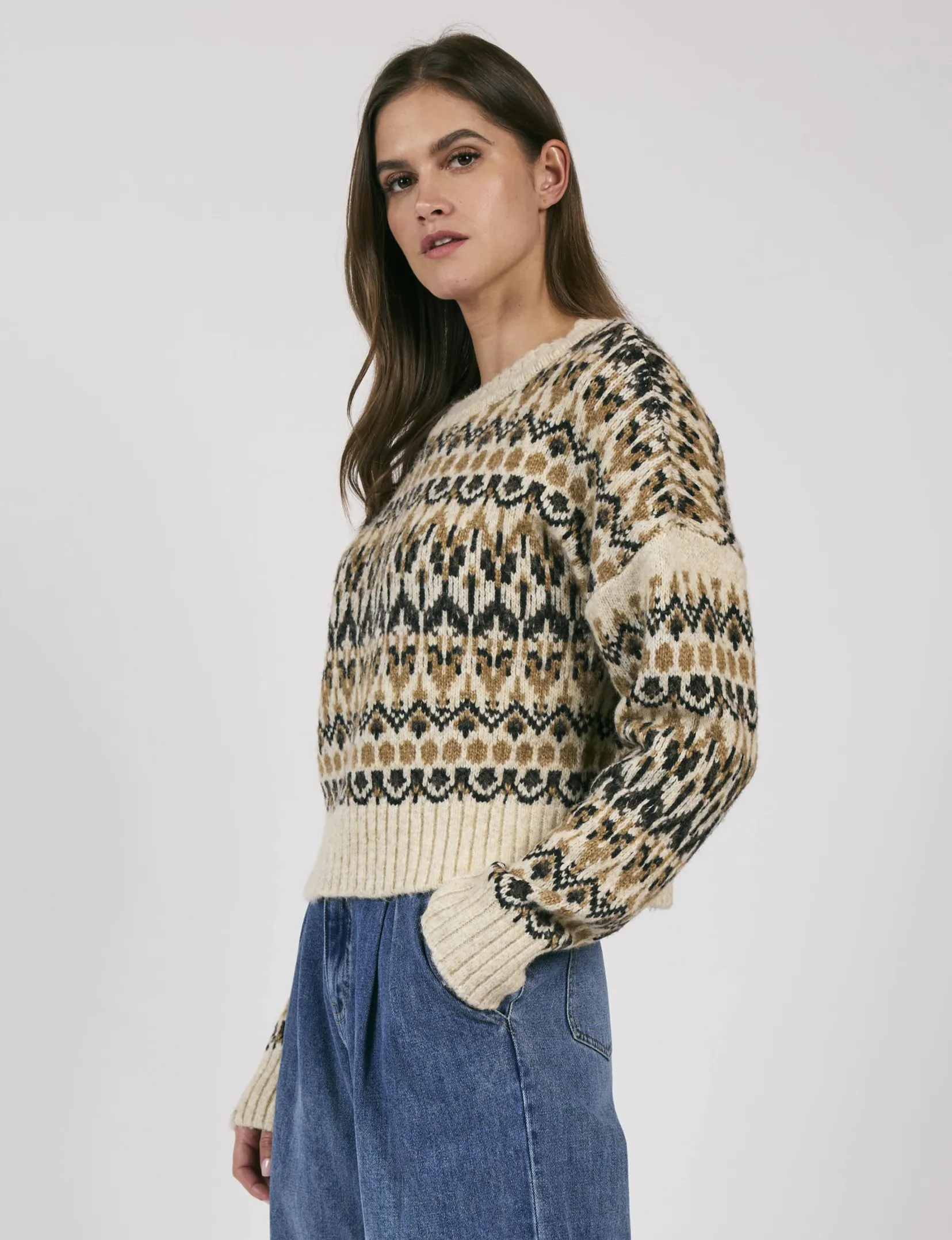 Rural Nordic Pullover, Multi Pattern