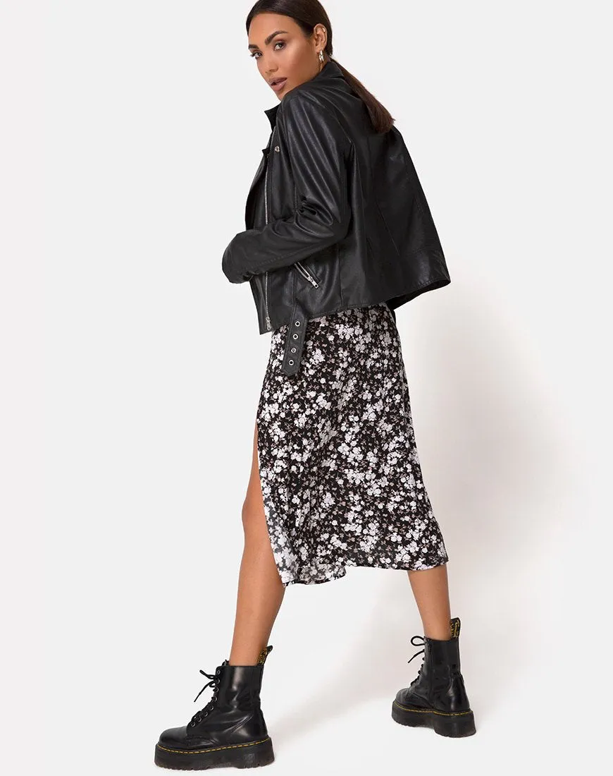 Saika Midi Skirt in Dark Wild Flower