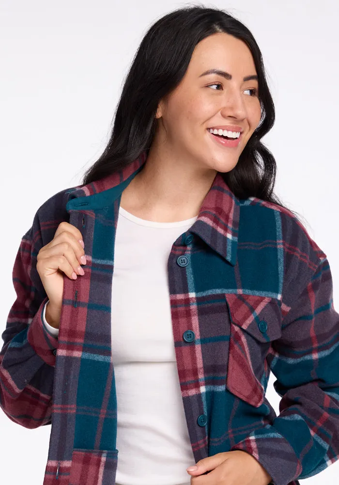 Sawyer Shacket - Teal Plaid