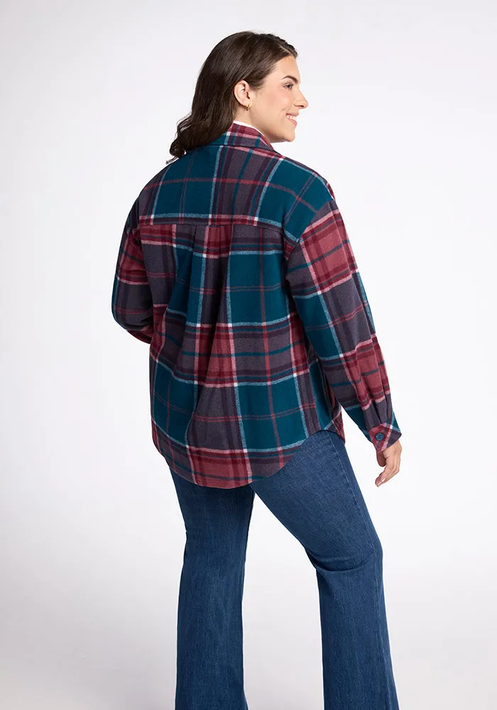 Sawyer Shacket - Teal Plaid