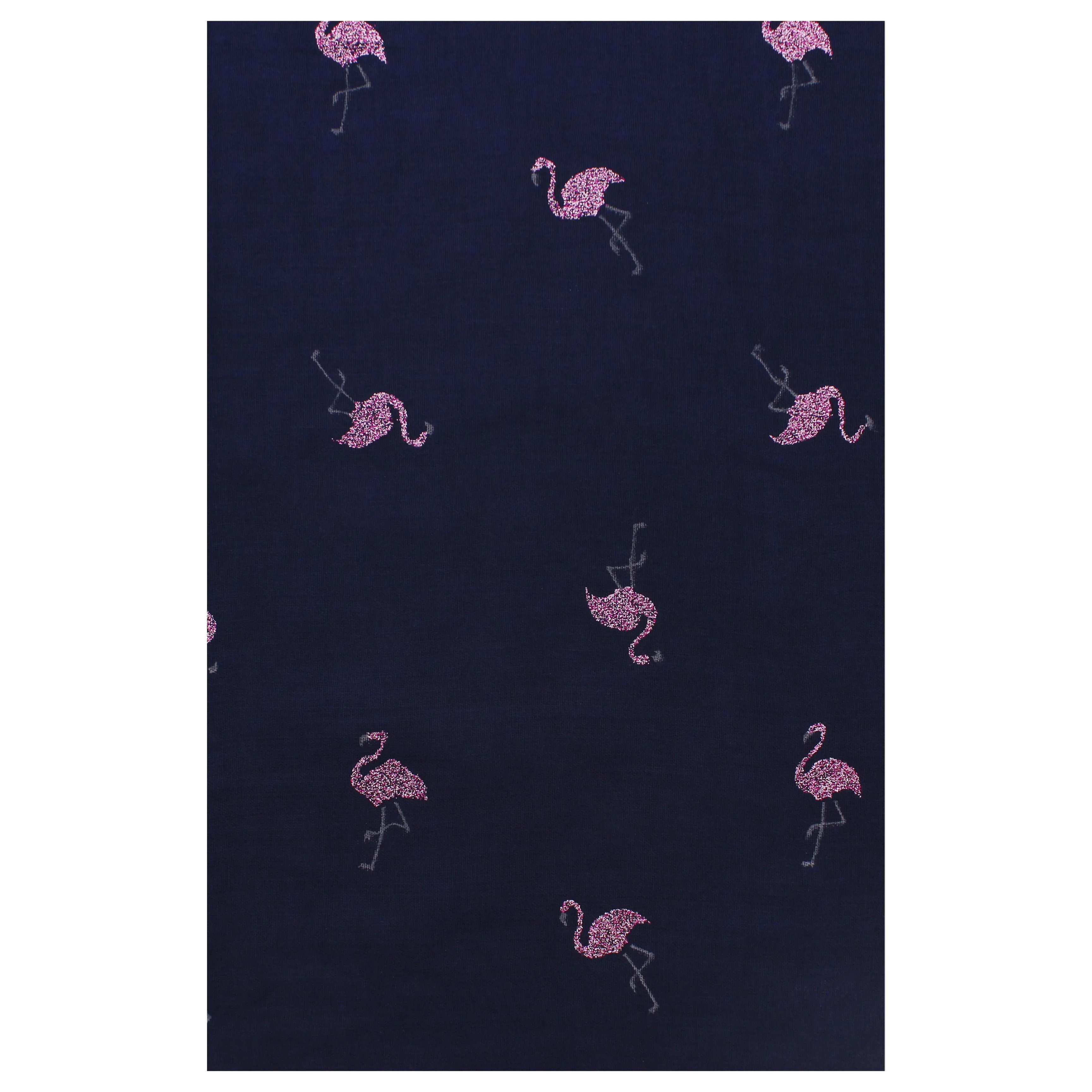 Scarf with Glitter Flamingoes