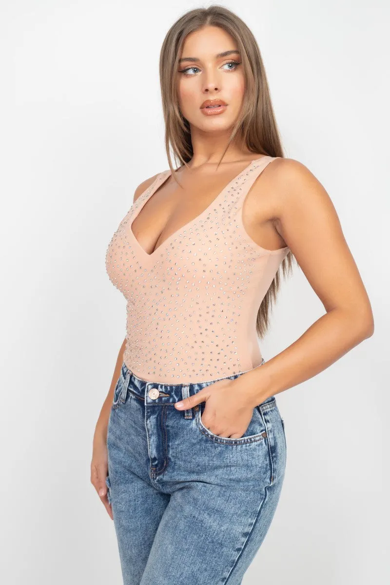 Scoop V Neck Stone Bodysuit