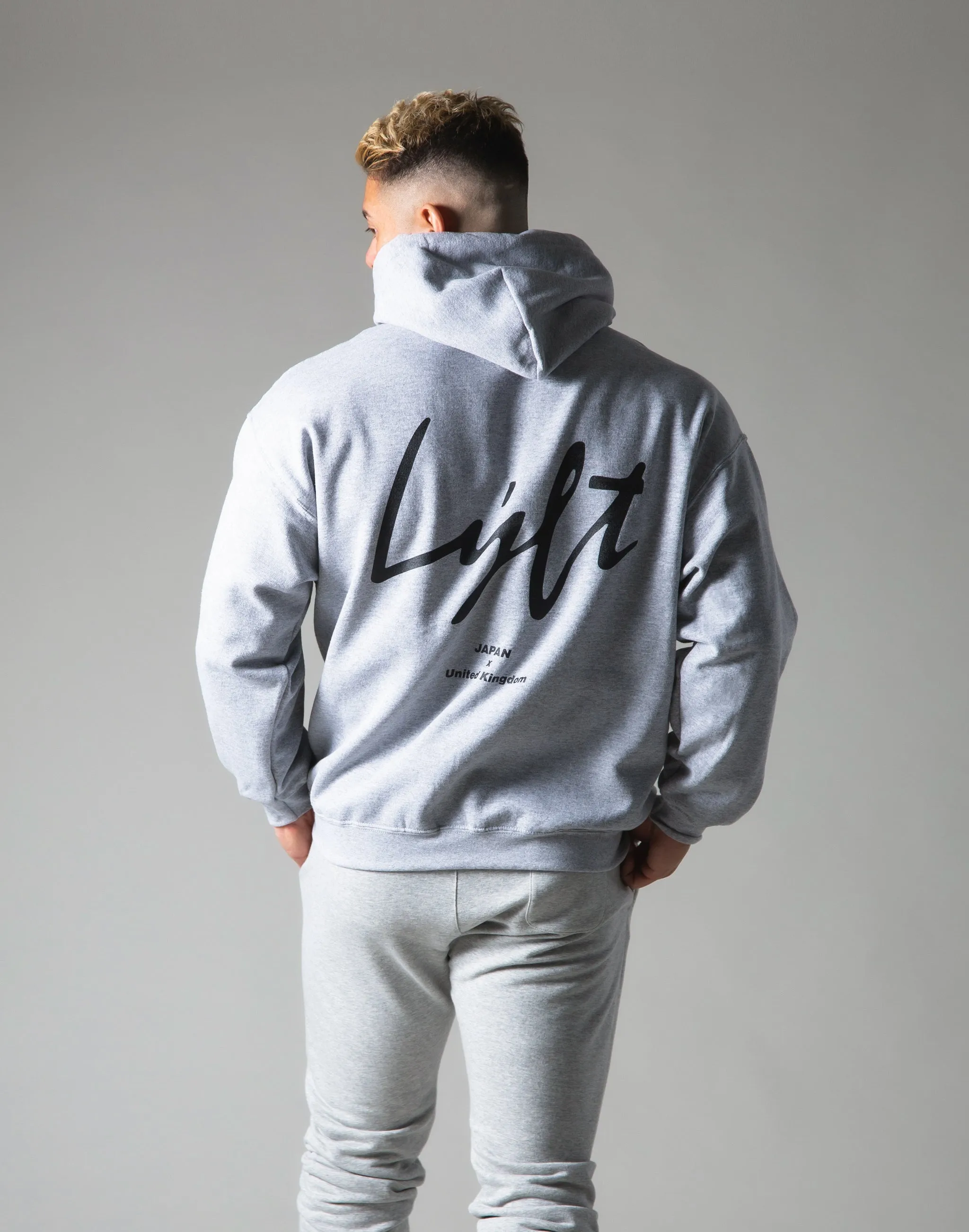 Script Logo Pullover Hoodie - Grey