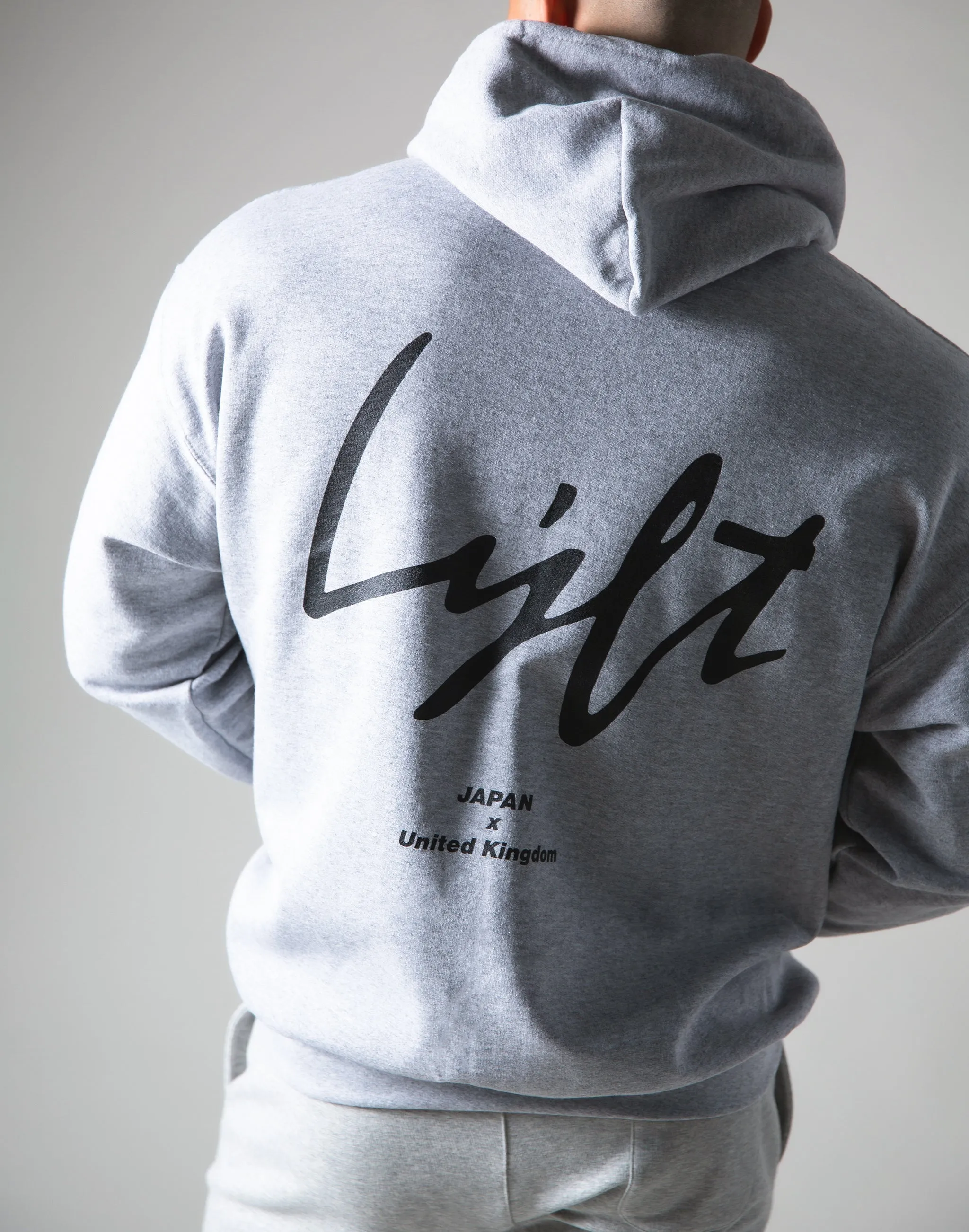 Script Logo Pullover Hoodie - Grey