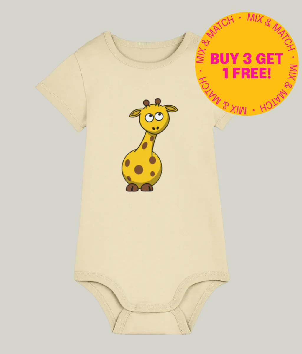 See'-soo Baby "Giraffe" 100% Organic Cotton Bodysuit