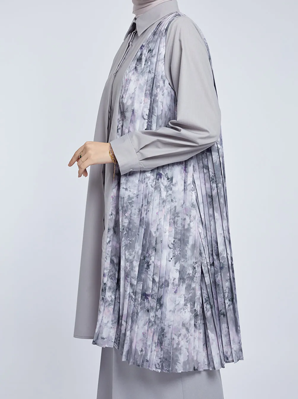 SEVA PLEATED TUNIC GREY