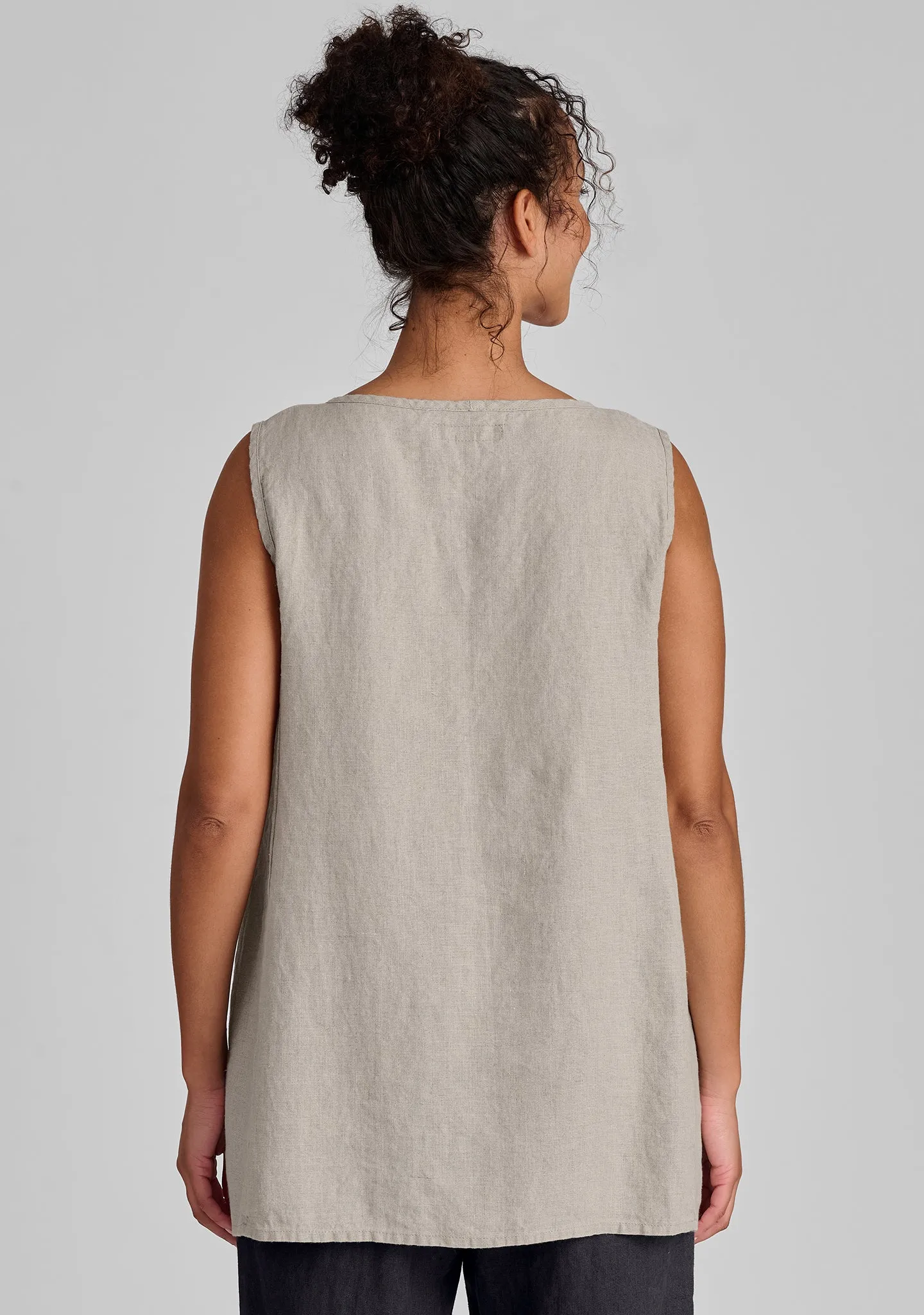 Side Pocket Tunic - Linen Tank Top