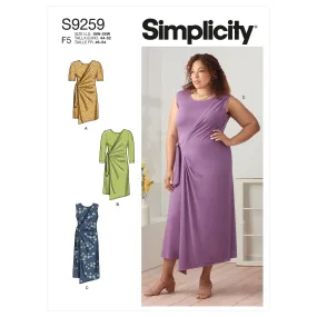 Simplicity Pattern 9259 Women's Knit Dresses & Tunic