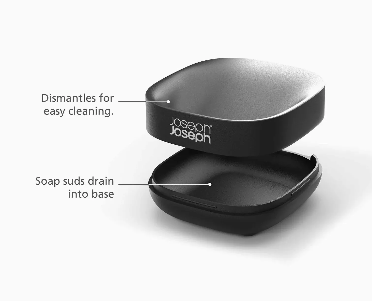 Slim™ Compact Matt Black Soap Dish