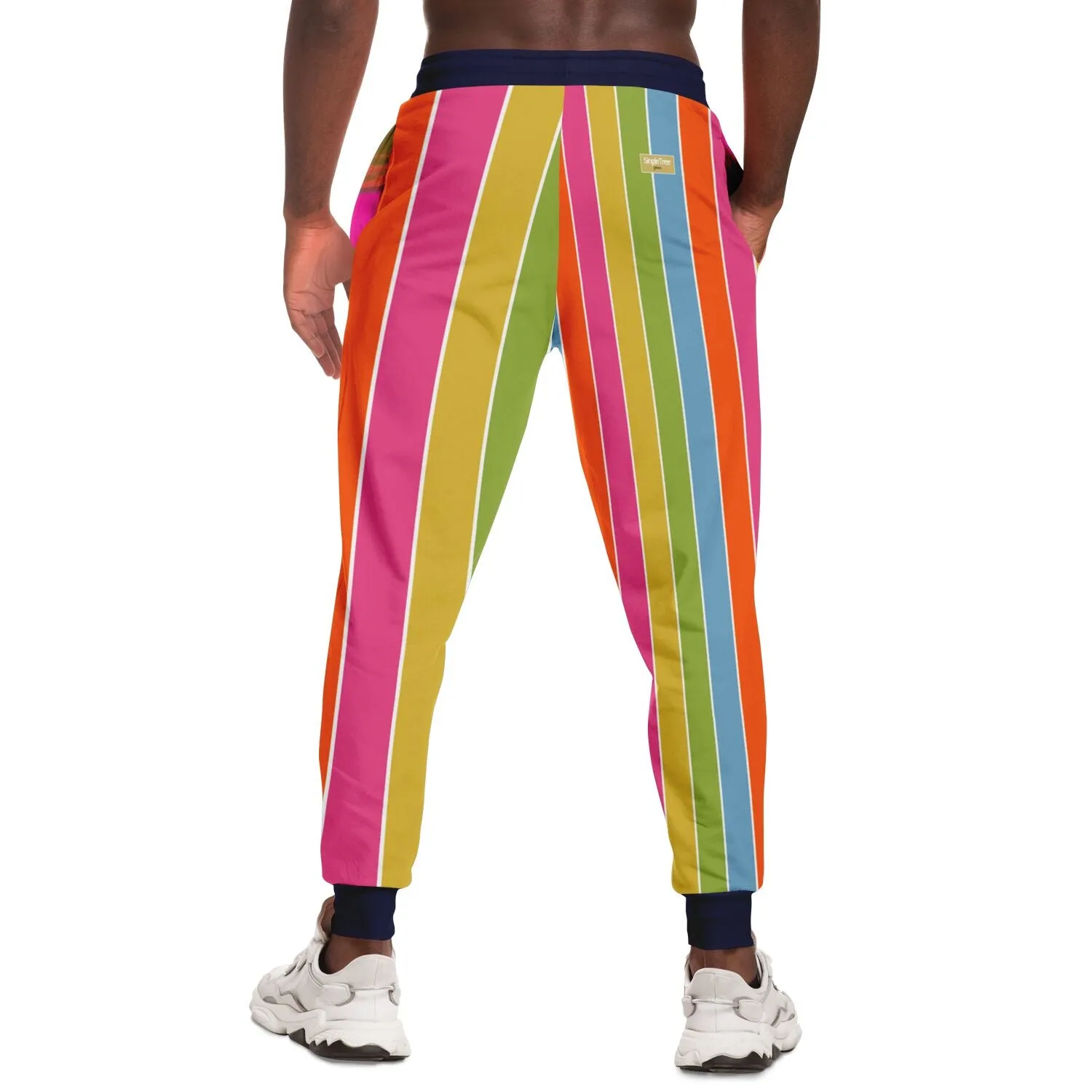 Spring Rain Rugby Stripe Eco-Poly Unisex Joggers