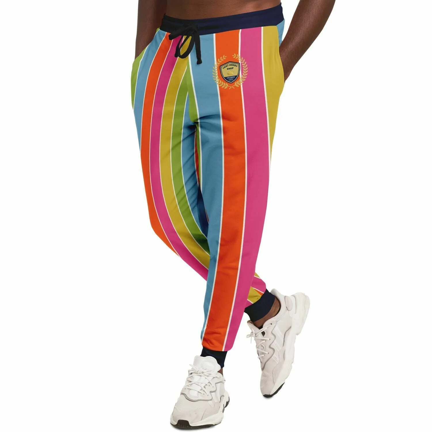 Spring Rain Rugby Stripe Eco-Poly Unisex Joggers