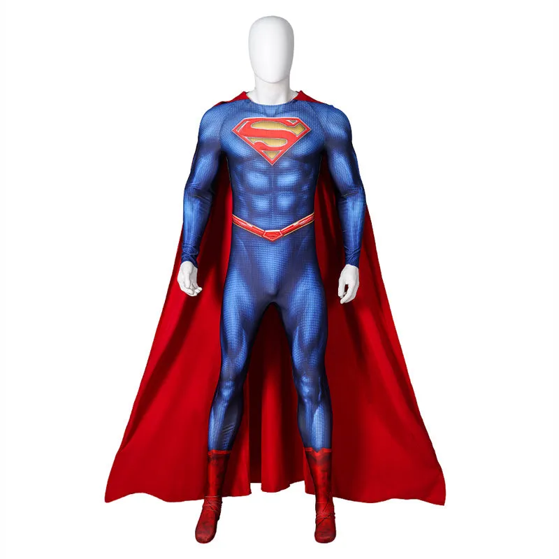 Superman and Lois Season 3 Cosplay Superman Costume Superhero Jumpsuit With Cape