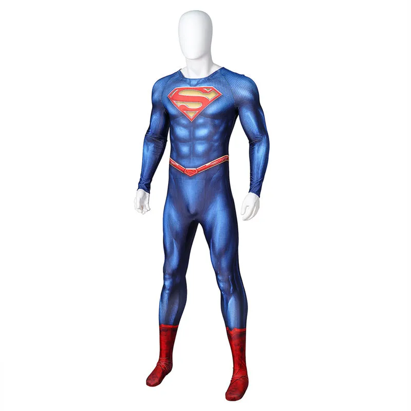 Superman and Lois Season 3 Cosplay Superman Costume Superhero Jumpsuit With Cape