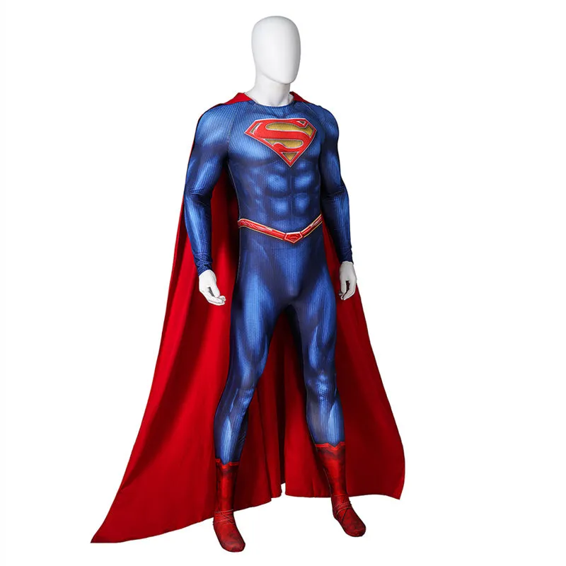 Superman and Lois Season 3 Cosplay Superman Costume Superhero Jumpsuit With Cape