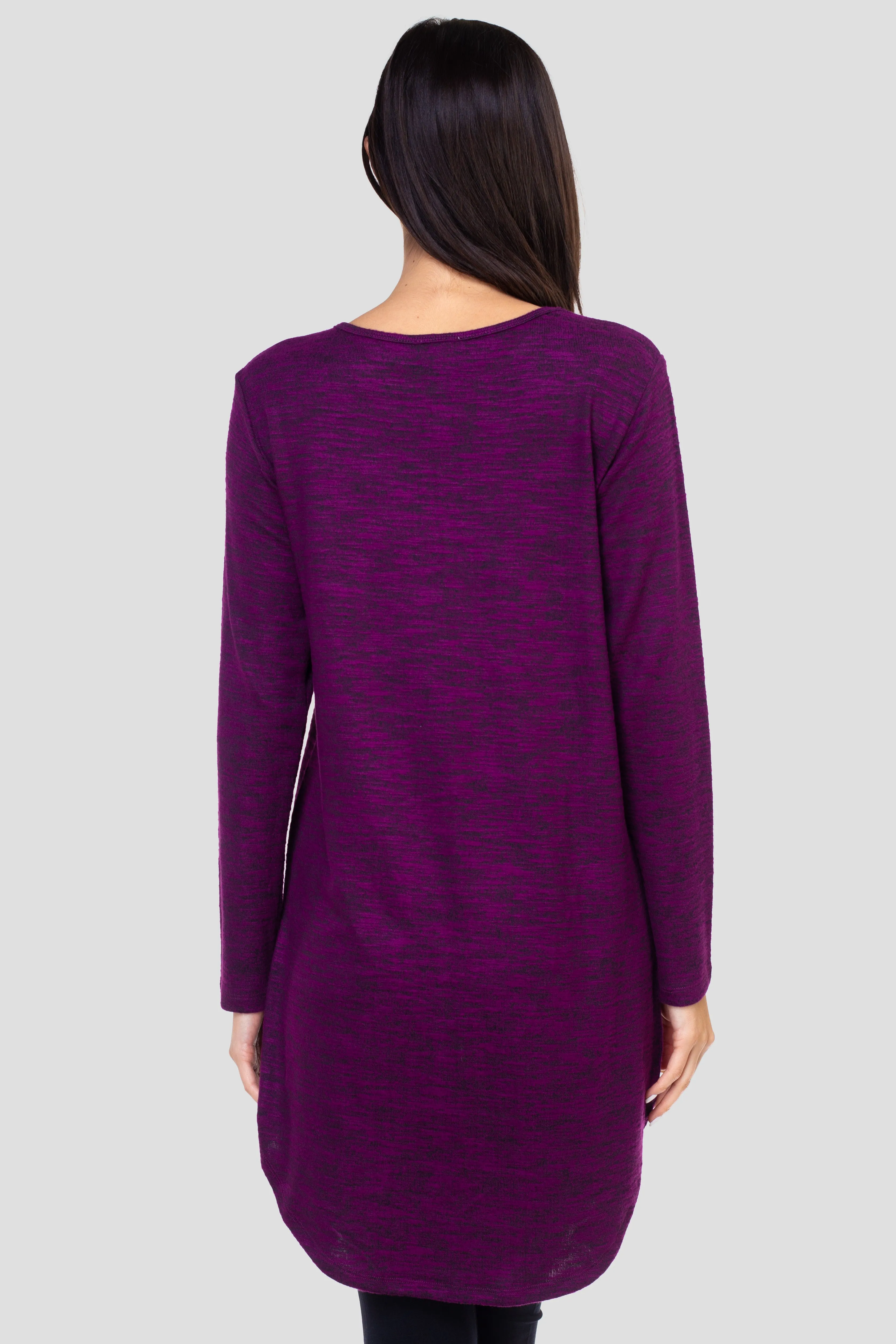 Surplice Wrap Tunic Sweater Top