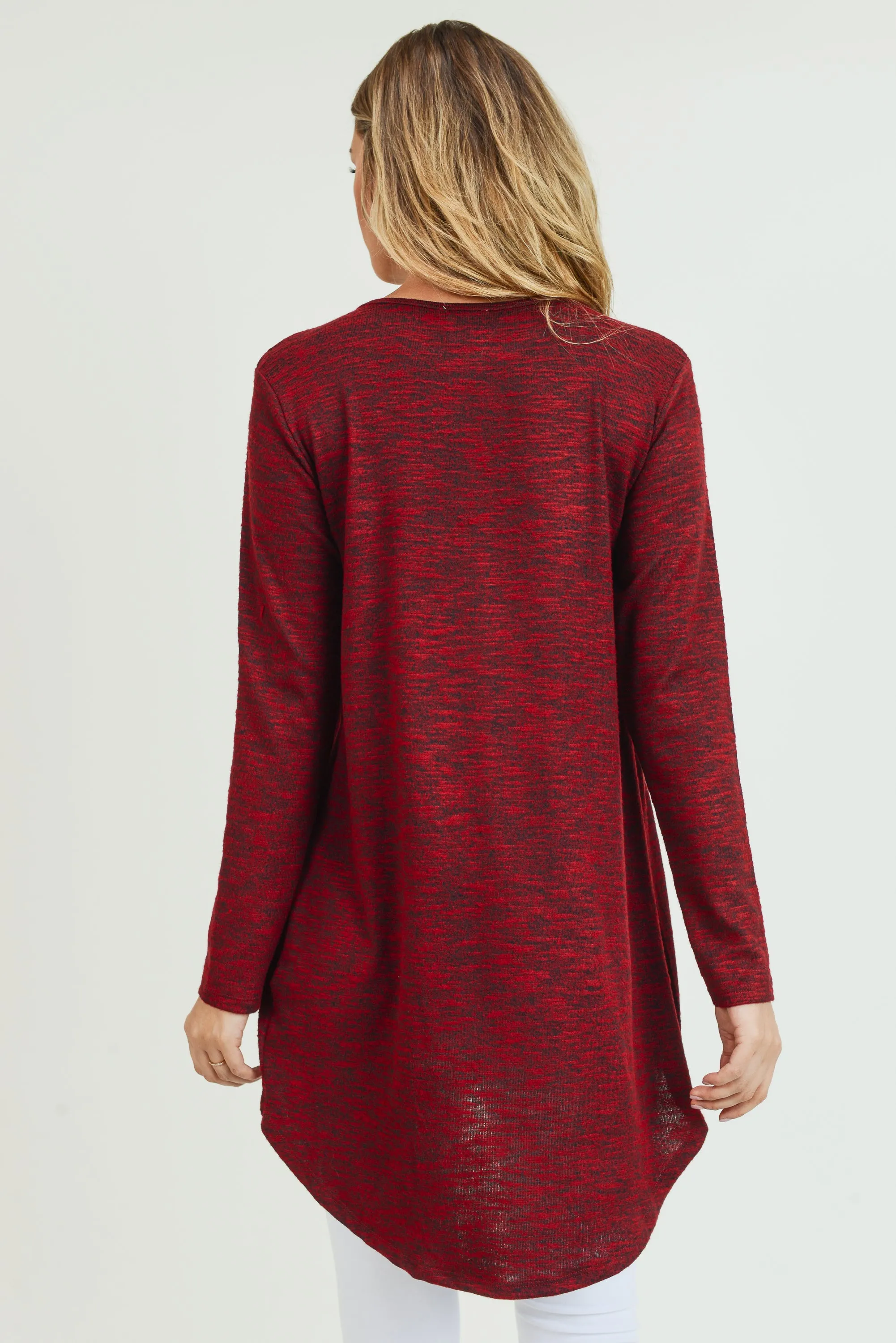 Surplice Wrap Tunic Sweater Top