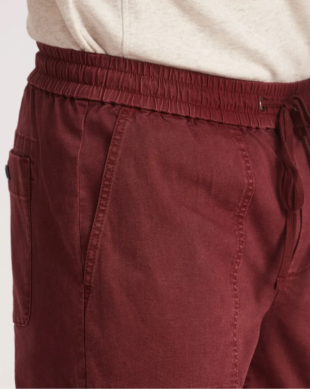 Tapered Fit Casual Joggers - Maroon