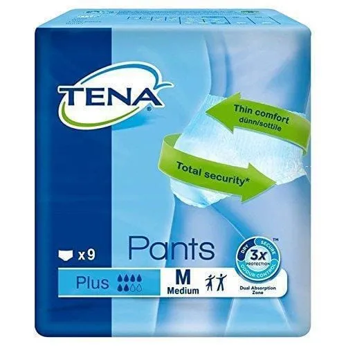 Tena Pants Plus Medium Incontinence Pants x 9