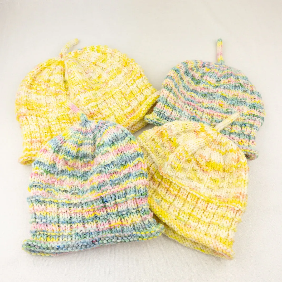 Textured Baby Cardigan & Hat (Knitted Wit version) Knitting Kit | Knitted Wit Merino Worsted & Knitting Patterns (#347)