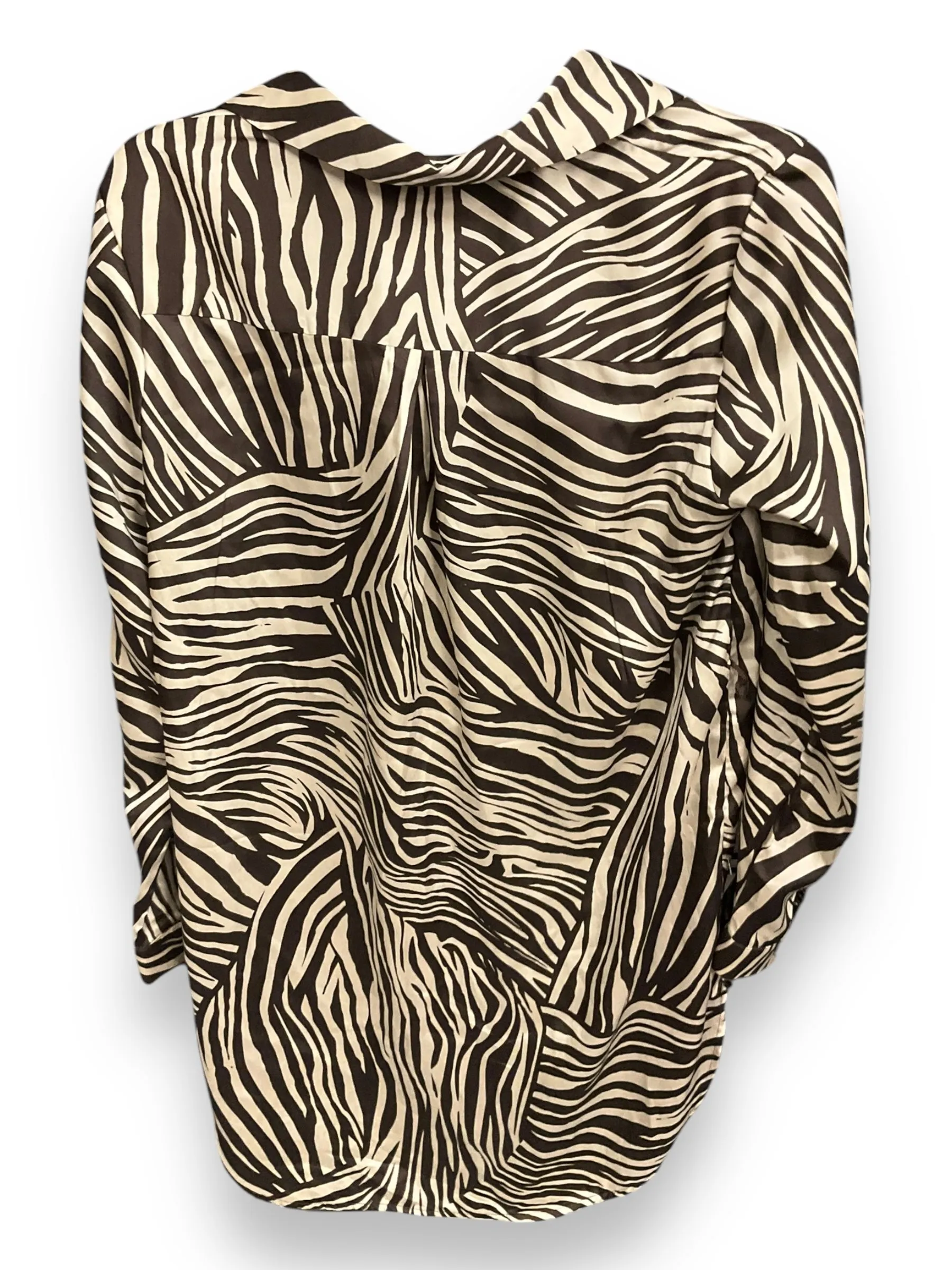 Tunic Long Sleeve By H&m In Zebra Print, Size: M