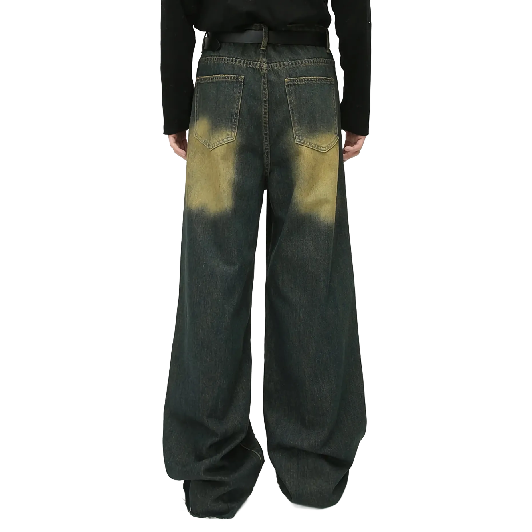 Twilight Tint Faded Wide Leg Baggy Denim Jeans