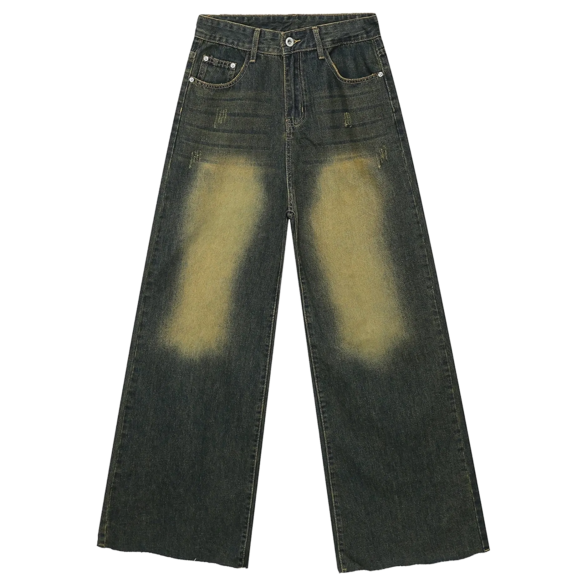 Twilight Tint Faded Wide Leg Baggy Denim Jeans