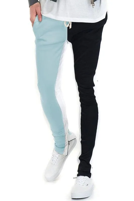 Two Tone Color Block Track Pants Joggers