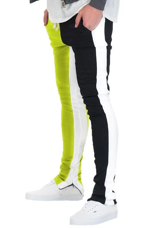 Two Tone Color Block Track Pants Joggers