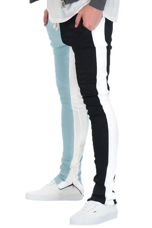 Two Tone Color Block Track Pants Joggers