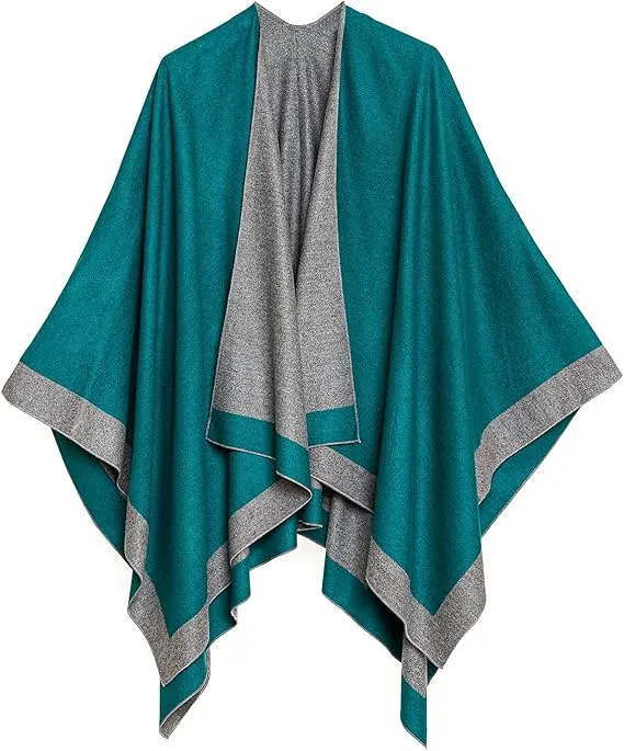 US Luxurious Knit Sweater Poncho Cardigan