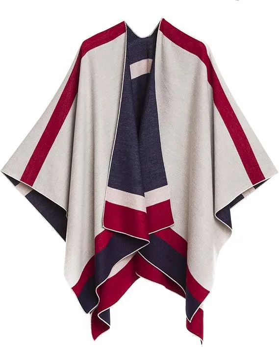 US Luxurious Knit Sweater Poncho Cardigan