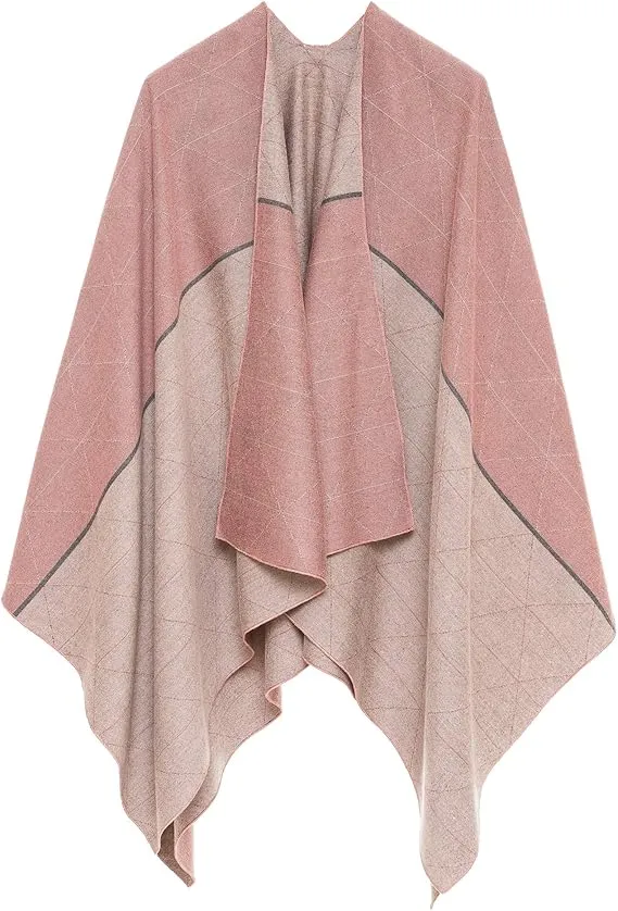 US Luxurious Knit Sweater Poncho Cardigan