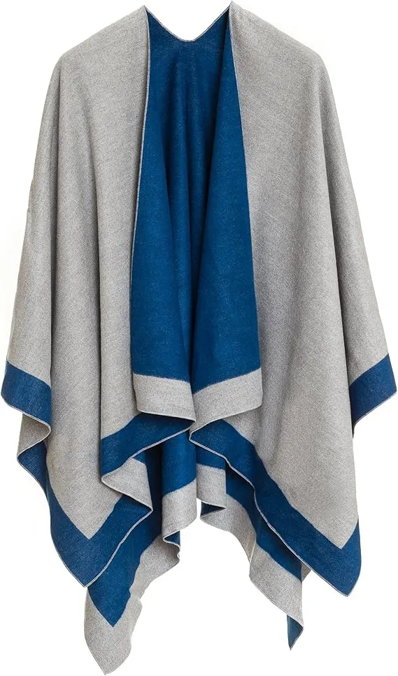 US Luxurious Knit Sweater Poncho Cardigan